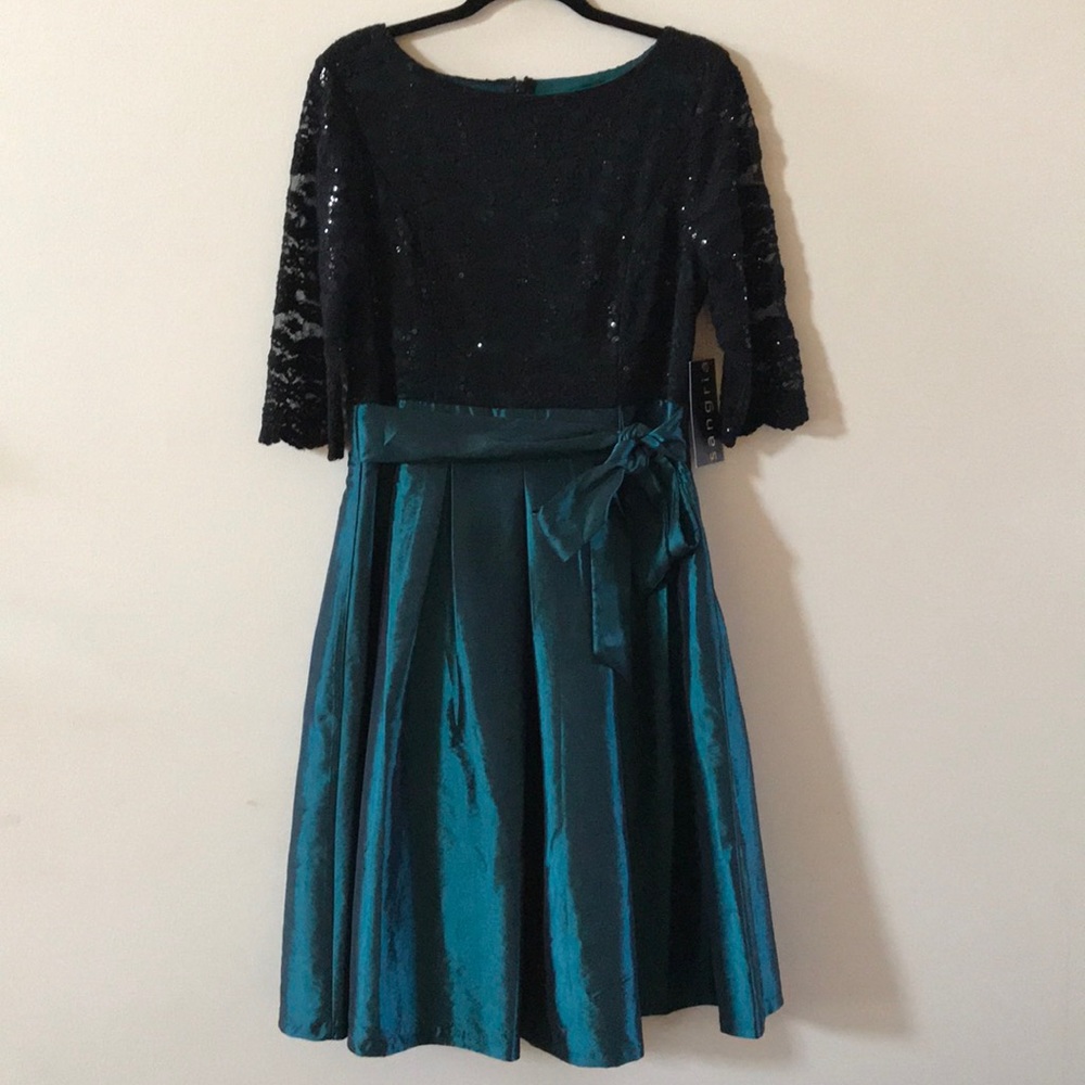 NEW Sangria Satin and Sequence Dress Size 14